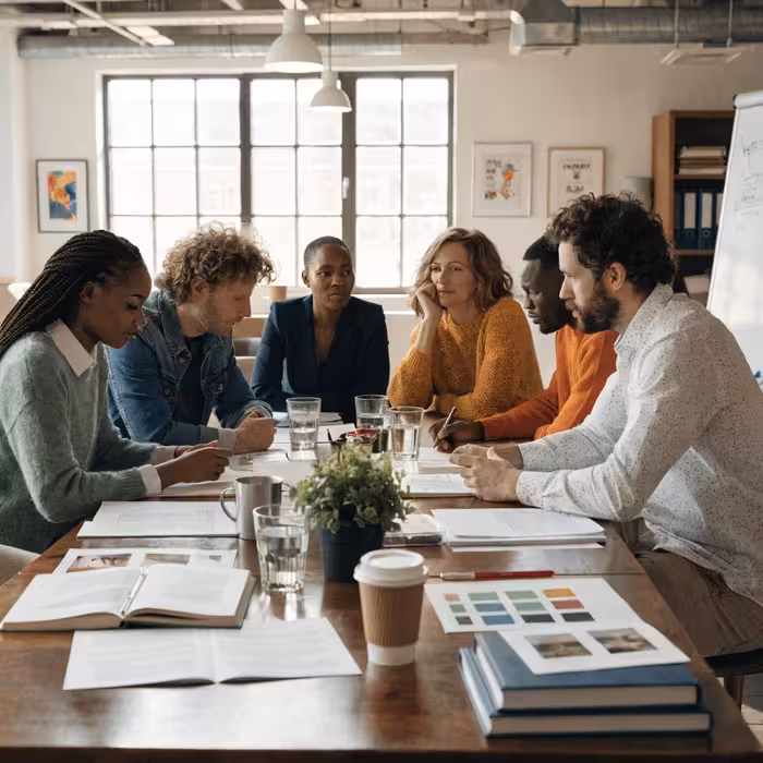 des personnes etudient un projet